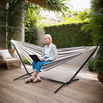 Amazon.com : ONCLOUD 550 LBS Capacity Double Hammock with Stand