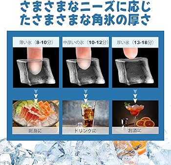 Amazon.co.jp: GSEICE 100V 1日60KG 製氷機 業務用 キューブアイス 省