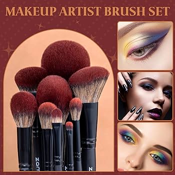 Amazon.com: ZAMEL 26Pcs Premium Black Make up Brushes Set With