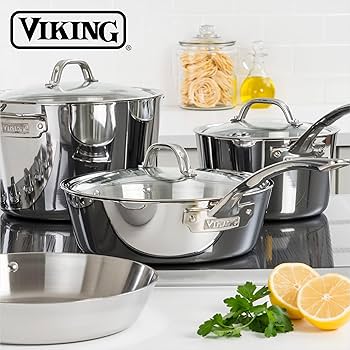 Amazon.com: Viking Contemporary 3-Ply Stainless Steel Sauce Pan