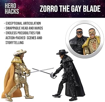 Amazon.com: Boss Fight Studio Hero H.A.C.K.S. Zorro, The Gay Blade