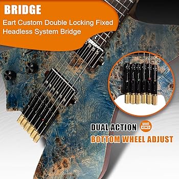 Amazon | EART GW2L ヘッドレス・エレクトリック・ギター - ロース