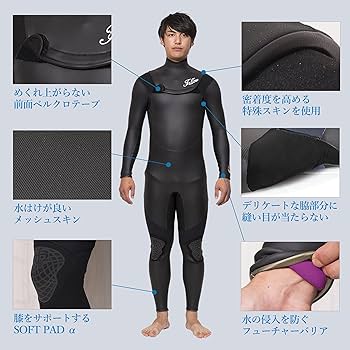 Amazon | FELLOW セミドライスーツ ウェットスーツ メンズ セミドライ