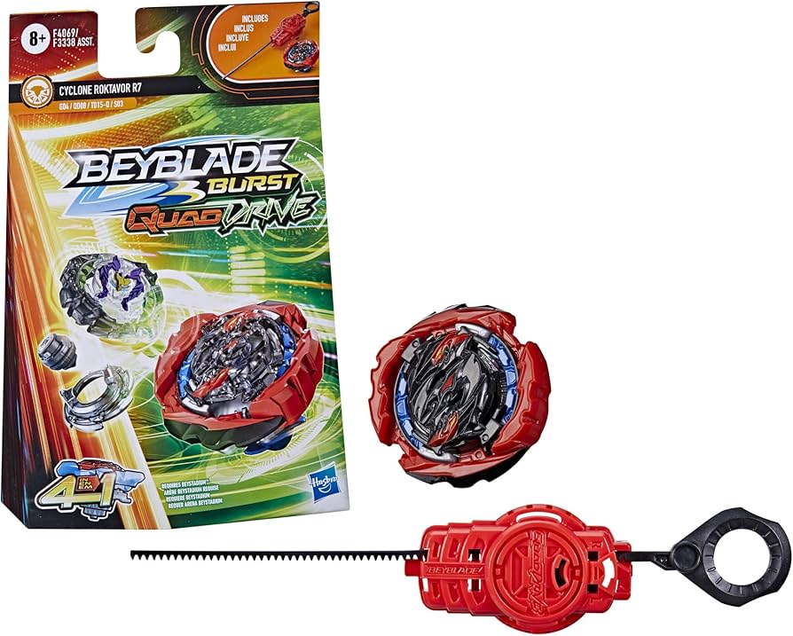 Amazon.com: Beyblade Burst QuadDrive Cyclone Roktavor R7 Spinning