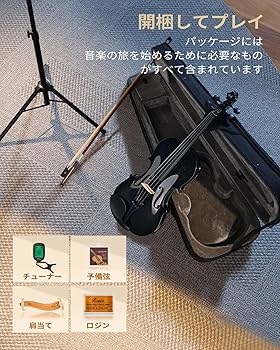 Amazon | Eastar バイオリン ヴァイオリン 4/4 単板 ソリッド