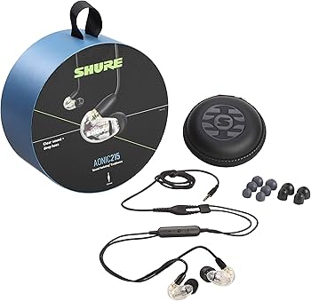 Amazon.com: Shure AONIC 215 Wired Sound Isolating Earbuds, Clear