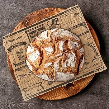 Amazon | 200枚 食品バスケット用の紙ライナー,新聞紙 英字 ラッピング