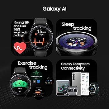 Samsung Galaxy Watch6 Classic (Black, 43mm) | Rotating Bezel