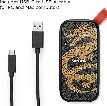 Amazon.com: SanDisk 1TB Portable SSD, Dragon Edition - Up to 800MB