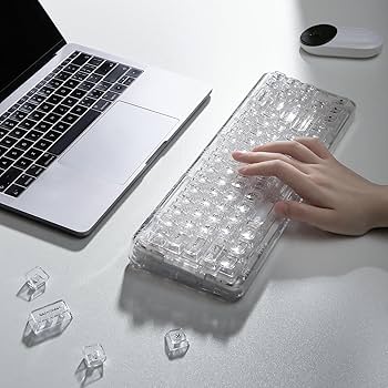 Amazon.com: YUNZII X71 Wireless Hot Swappable Transparent