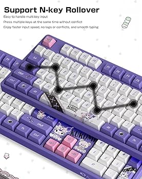 Amazon | Akko × Kuromi 公式コラボ メカニカルキーボード 3108RF