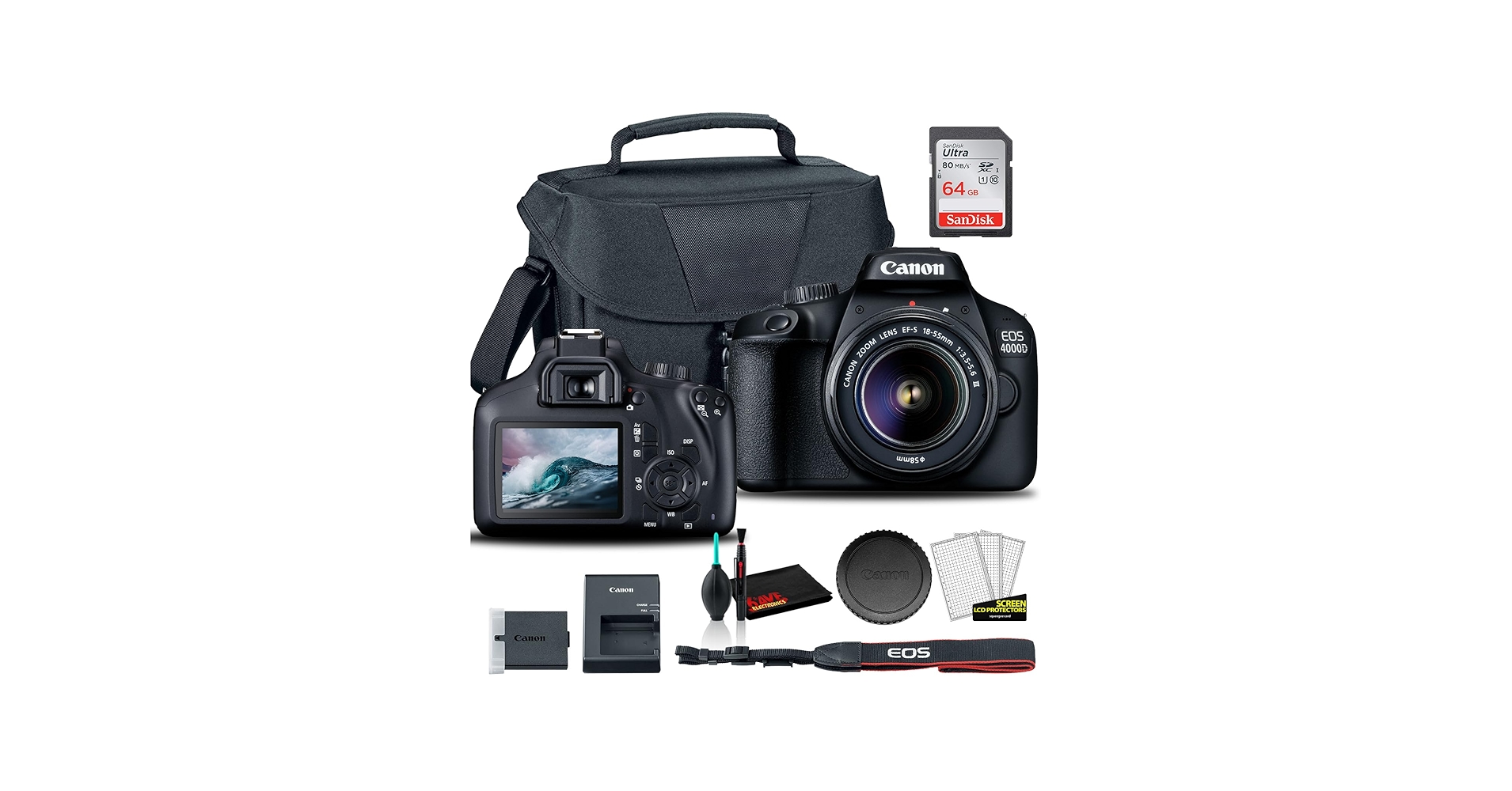 Amazon.com : Canon EOS 4000D DSLR Camera with 18-55mm Lens, EOS