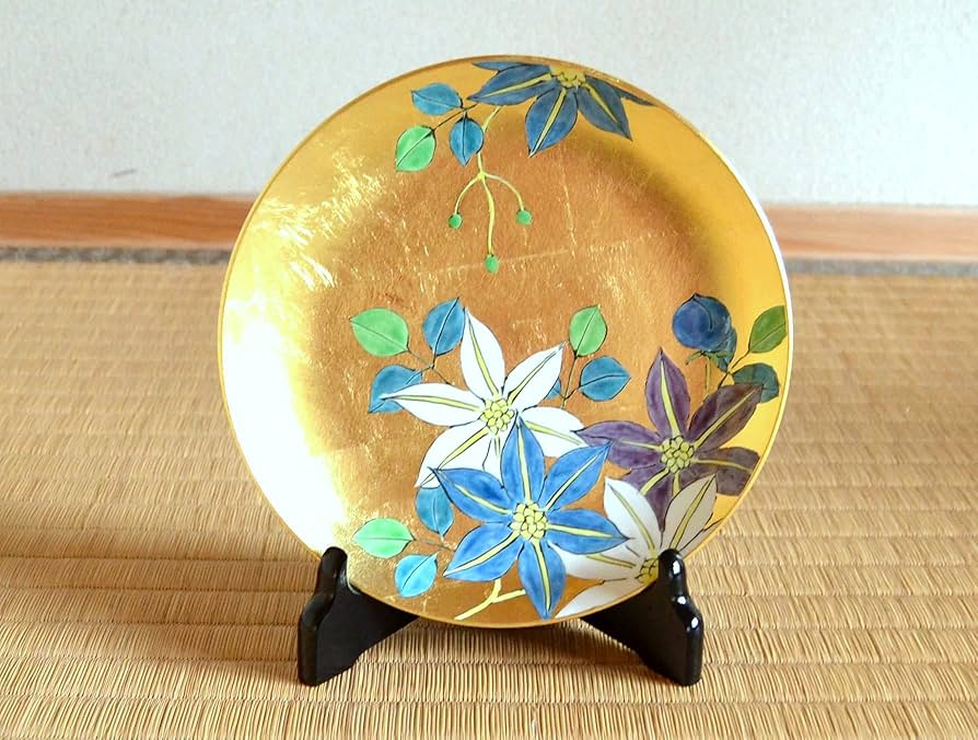 Amazon.co.jp: 飾り皿 絵皿 スタンド付き 有田焼 琥山窯 陶器 伝統工芸
