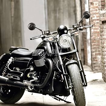 Amazon | KiWAV バイクミラー レトロ 黒 アルミ製 10mm 5/16インチ