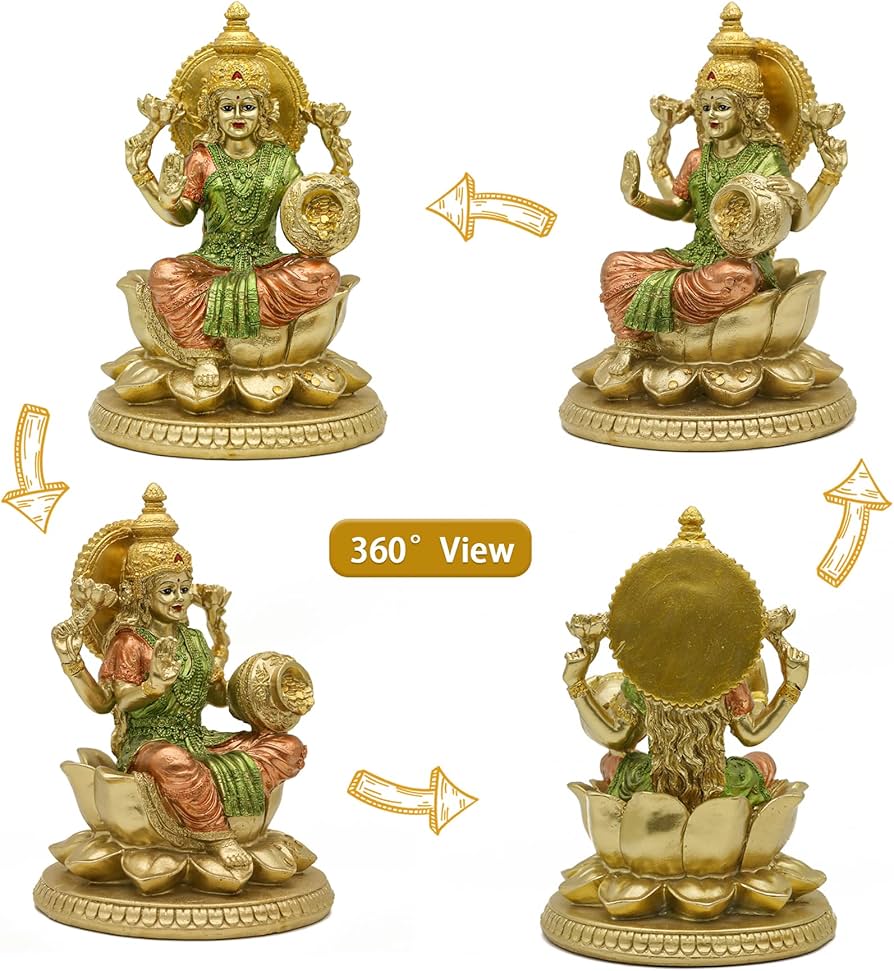 Amazon.co.jp: ヒンドゥー教の女神ラクシュミー神像 - インドの大きな