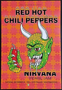 Amazon.com: Visible Vibrations Nirvana Concert Poster Pearl Jam