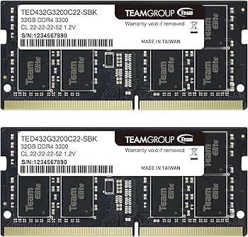 TEAMGROUP Elite DDR4 64GB Kit (2 x 32GB) 3200MHz PC4-25600 CL22