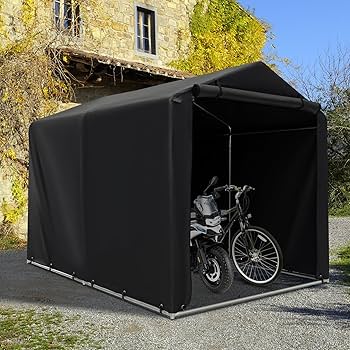 Amazon.com : Tangkula 7x5.2Ft Portable Shed, Outdoor Storage