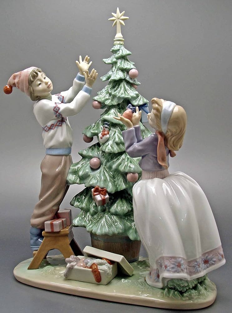 Amazon.co.jp: リヤドロ(Lladro) クリスマス ツリーを飾ろう #ldr-5897