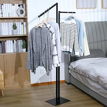 Amazon.com: Ripeng 2 Way Clothing Rack with Straight and Slant