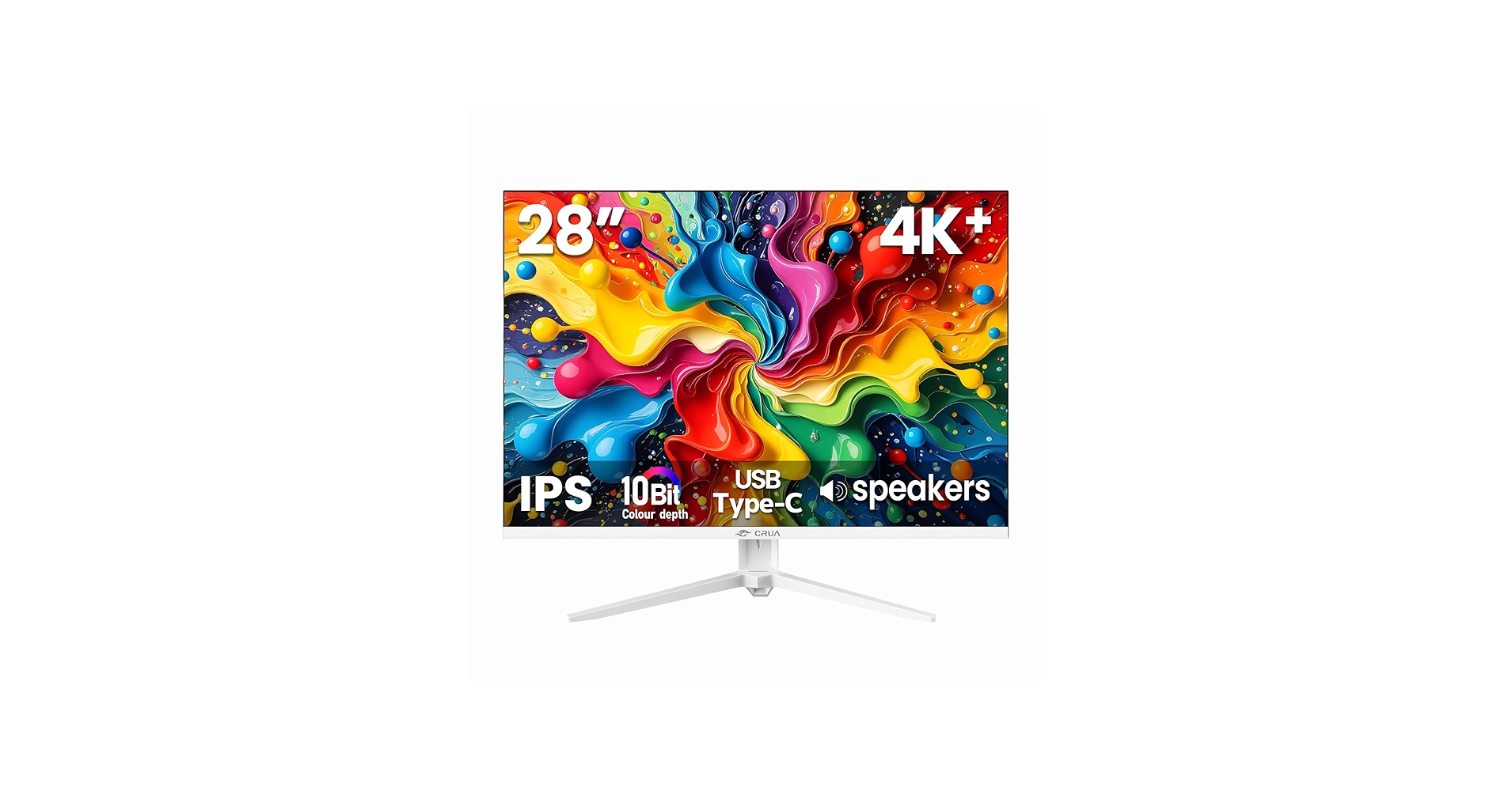 Amazon.com: CRUA 28 Inch White Monitor, 4K UHD+ 3840×2560 IPS 60Hz