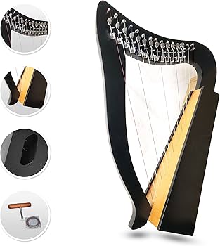 Amazon | 15弦レバー ハープアイリッシュハイランドソリッドローズ