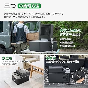 Amazon.co.jp: F40C4TMP ポータブル冷蔵庫 12L 車載冷蔵庫 -20℃～20