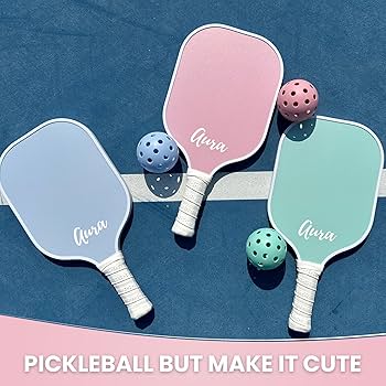 Amazon.co.jp: かわいいピンクのピックルボールパドル | ファイバー