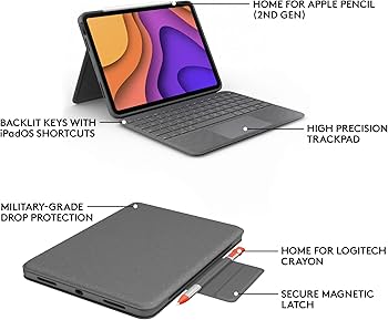 Amazon.com: Logitech Folio Touch iPad Keyboard Case with Trackpad