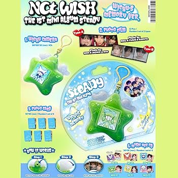 NCT WISH - 1st Mini Album [Steady] (Keyring Ver.) Wichu Camera +