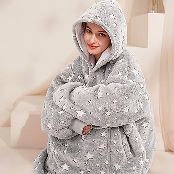 Amazon.com: Blanket Hoodie women & Man,Premium Sherpa Fleece