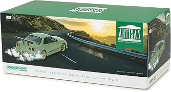 Greenlight 1999 Nissan Skyline Gt-R (R34) Millennium Jade 1/18