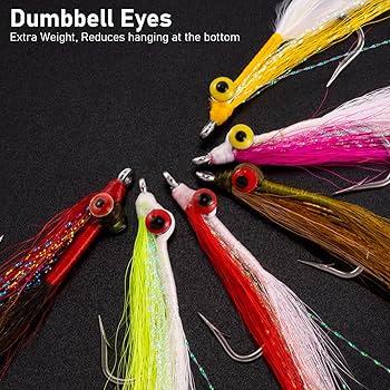 Amazon | Dr.Fish 6個パック クラウザー ミノー 釣り フライ