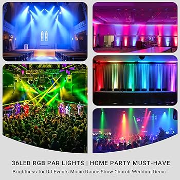 Amazon.com: 36LEDs RGB Stage Par Lights - OPPSK 36W Sound