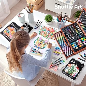 Amazon.co.jp: Shuttle Art お絵かきセット アートセット 画材セット
