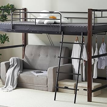 Amazon｜ロフトベッド パイプベッド シングル 耐荷重150kg 高さ140cm