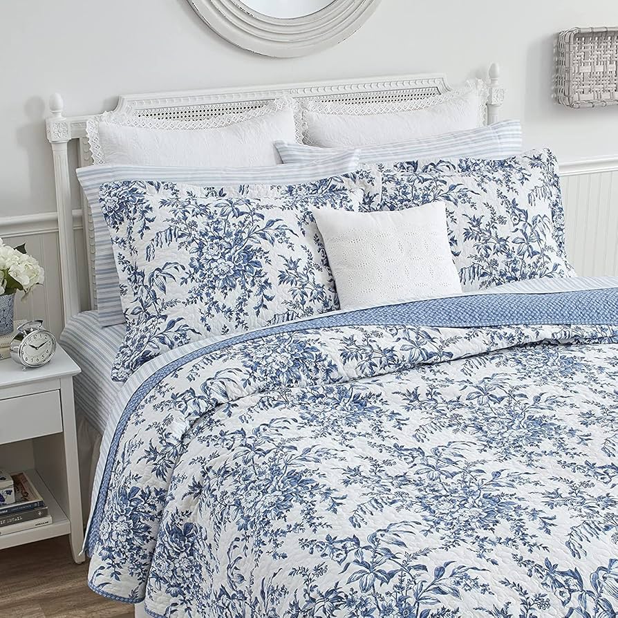 Amazon｜ローラアシュレイ ベッドカバーセット (シングル・173cm×224cm