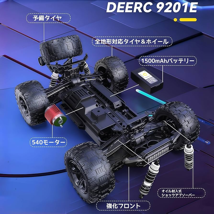 Amazon.co.jp: DEERC ラジコンカー 高速 オフロード 人気 トロフィー