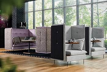 Amazon｜オリバー(oliver) テーブル付き囲みソファ グレー W96cm×D82