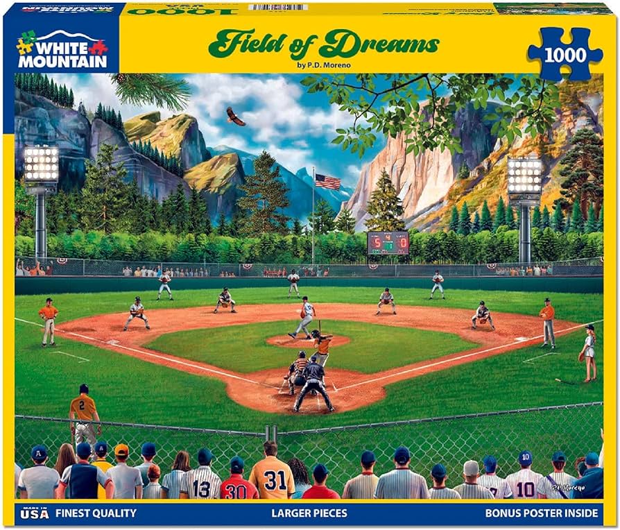 Amazon.com: White Mountain 1000 Piece Jigsaw Puzzle Baseball Game