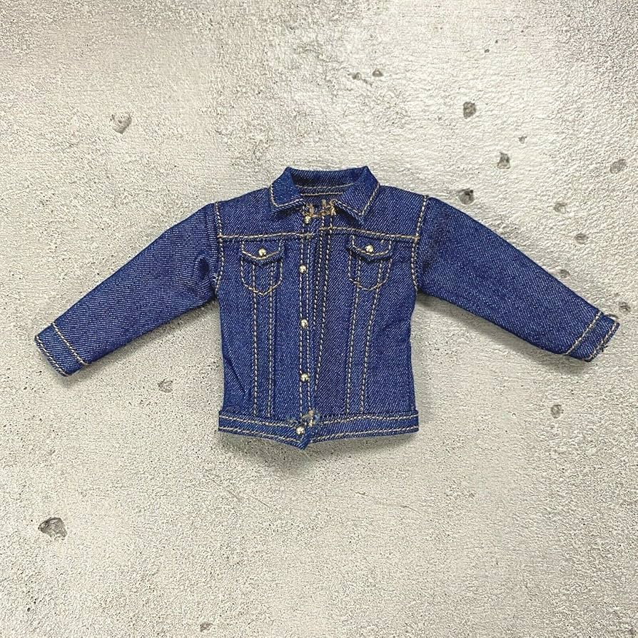 Amazon.com: 1/12 Scale Miniature Blue Denim Jacket for Mezco