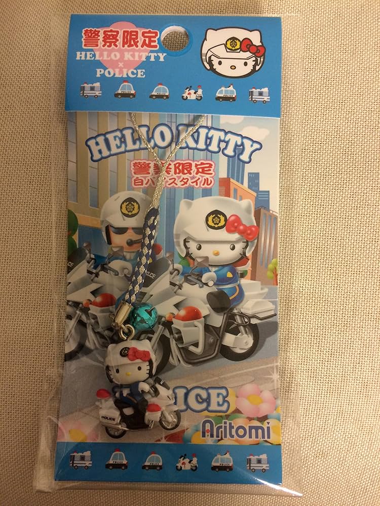 Amazon.co.jp: ハローキティ 警察限定 白バイスタイル ストラップ