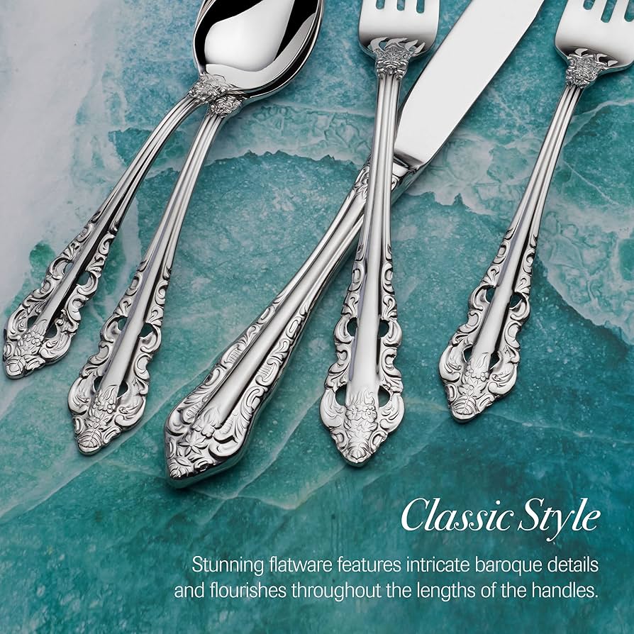 Amazon.com | Wallace Antique Baroque 65pc: Flatware Hostess Sets
