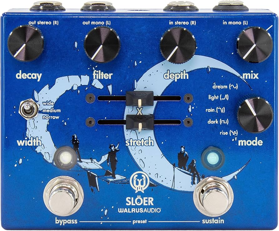 Amazon.com: Walrus Audio SLOER Stereo Ambient Reverb, Blue