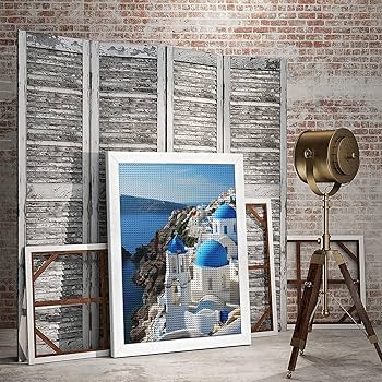 Amazon | ダイヤモンドアート ギリシャ サントリーニ島の風景