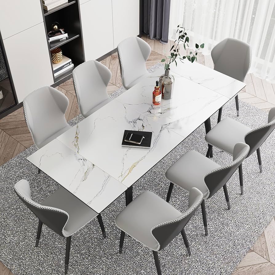 Amazon.com - Hlivelood Extendable Dining Table for 4-8, 55