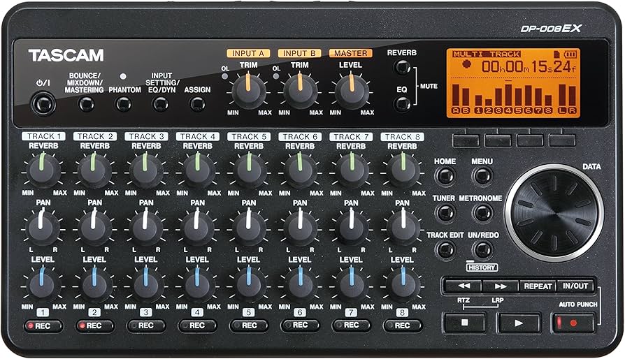 Amazon.com: TASCAM DP-008EX 8-Track Digital Pocketstudio