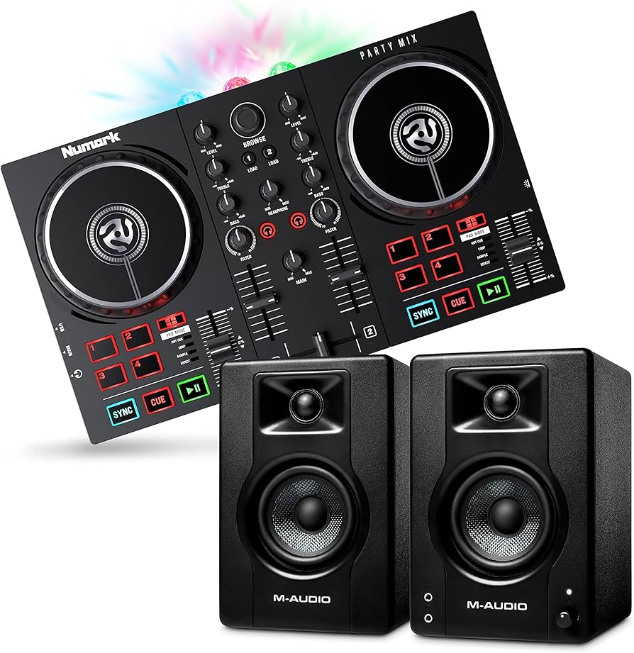 Amazon.co.jp: Numark DJコントローラー LEDライト搭載とモニター