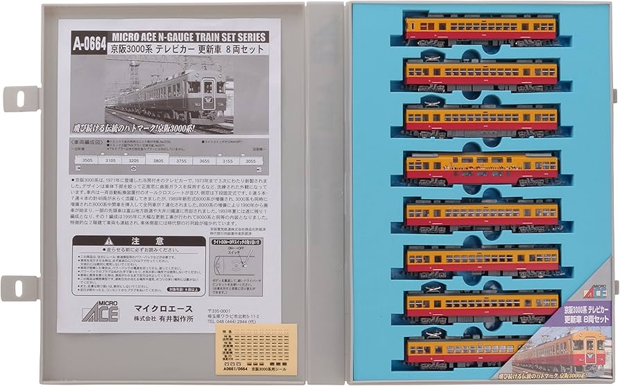 Amazon | マイクロエース Nゲージ 京阪3000系テレビカー更新車 8両