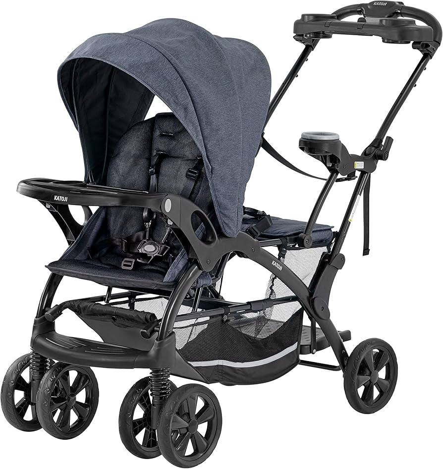 Amazon | カトージ ベビーカー 二人でゴーDX レインカバー付 デニム 1